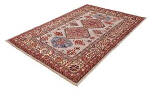 Tappeto Kazak Fine Stilizzato Beige Rosso 149x207 Cm