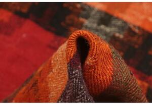 Tappeto Kilim Vintage Geometrico Rosso Arancione 145x202 Cm