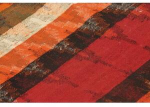 Tappeto Kilim Vintage Geometrico Rosso Arancione 145x202 Cm