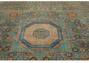 Tappeto Kairo Stilizzato Verde Petrolio Beige 251x317 Cm