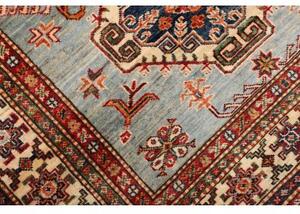 Tappeto Kazak Fine Stilizzato Azzurro Rosso Mattone 125x181 Cm