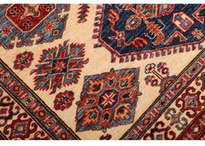 Tappeto Kazak Fine Geometrico Beige Blu 155x202 Cm