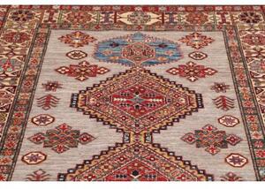 Tappeto Kazak Fine Stilizzato Beige Rosso 149x207 Cm