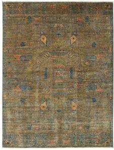 Tappeto Kairo Stilizzato Verde Oliva Blu Petrolio 154x202 Cm