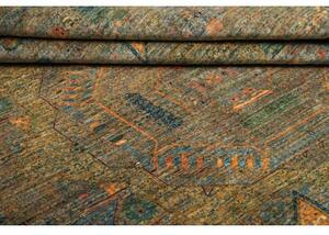 Tappeto Kairo Stilizzato Verde Oliva Blu Petrolio 154x202 Cm