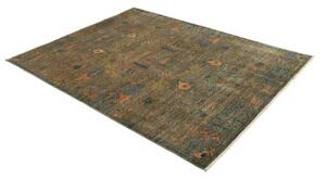 Tappeto Kairo Stilizzato Verde Oliva Blu Petrolio 154x202 Cm