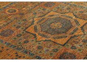 Tappeto Kairo Medaglione Ocra Blu 154x205 Cm