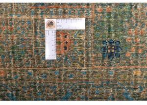 Tappeto Kairo Stilizzato Verde Oliva Blu Petrolio 154x202 Cm