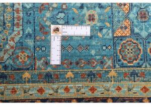 Tappeto Kairo Geometrico Blu Petrolio Ruggine 149x205 Cm