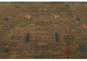 Tappeto Kairo Stilizzato Verde Oliva Blu Petrolio 154x202 Cm