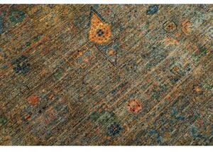 Tappeto Kairo Stilizzato Verde Oliva Blu Petrolio 154x202 Cm