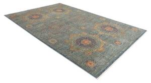 Tappeto Kairo Medaglione Blu Petrolio Arancione 203x299 Cm