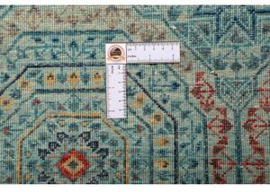 Tappeto Kairo Stilizzato Verde Petrolio Beige Corsia 77x217 Cm