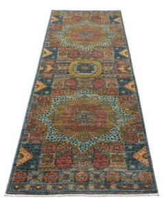 Tappeto Kairo Stilizzato Blu Rosso Mattone Corsia 82x255 Cm