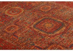 Tappeto Kairo Geometrico Rosso Ruggine Blu Notte 125x181 Cm