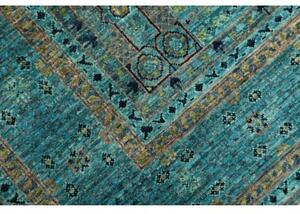 Tappeto Kairo Geometrico Verde Petrolio Ocra 129x186 Cm