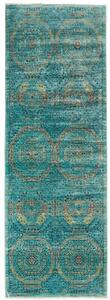 Tappeto Kairo Stilizzato Verde Petrolio Beige Corsia 77x217 Cm