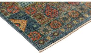 Tappeto Kairo Stilizzato Blu Rosso Mattone Corsia 82x255 Cm