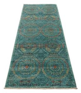 Tappeto Kairo Stilizzato Verde Petrolio Beige Corsia 77x217 Cm