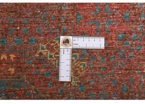 Tappeto Kairo Stilizzato Rosso Mattone Blu Petrolio 96x154 Cm