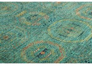 Tappeto Kairo Stilizzato Verde Petrolio Beige 124x189 Cm