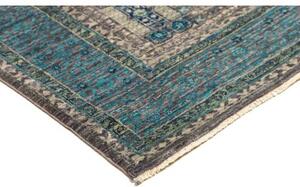 Tappeto Kairo Medaglione Blu Petrolio Grigio Tortora 133x174 Cm