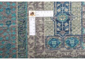 Tappeto Kairo Medaglione Blu Petrolio Grigio Tortora 133x174 Cm
