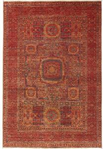 Tappeto Kairo Geometrico Rosso Ruggine Blu Notte 125x181 Cm