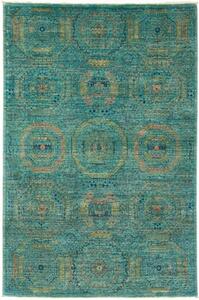 Tappeto Kairo Stilizzato Verde Petrolio Beige 124x189 Cm