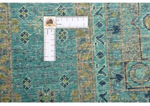 Tappeto Kairo Geometrico Verde Petrolio Ocra 129x186 Cm