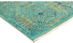 Tappeto Kairo Stilizzato Verde Petrolio Beige 124x189 Cm