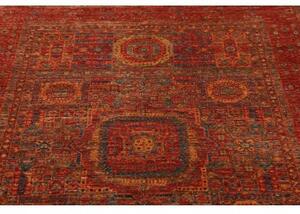 Tappeto Kairo Geometrico Rosso Ruggine Blu Notte 125x181 Cm