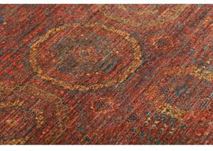 Tappeto Kairo Stilizzato Rosso Mattone Blu Petrolio 96x154 Cm