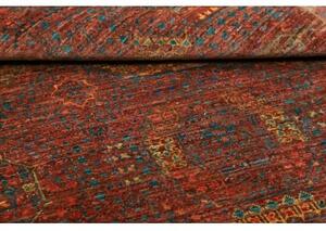 Tappeto Kairo Stilizzato Rosso Mattone Blu Petrolio 96x154 Cm