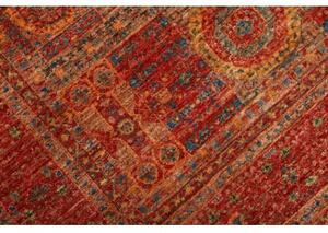 Tappeto Kairo Geometrico Rosso Ruggine Blu Notte 125x181 Cm