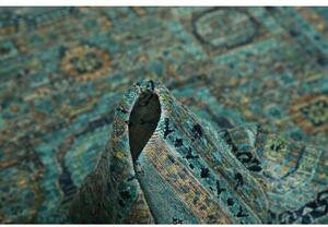 Tappeto Kairo Geometrico Verde Petrolio Ocra 129x186 Cm
