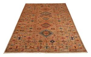 Tappeto Kazak Fine Geometrico Ocra Terracotta 149x211 Cm