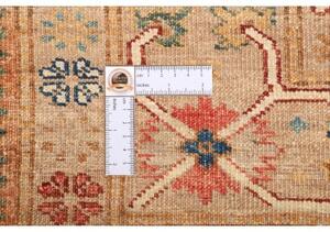 Tappeto Kazak Fine Geometrico Marrone Ruggine Blu Avio 147x205 Cm