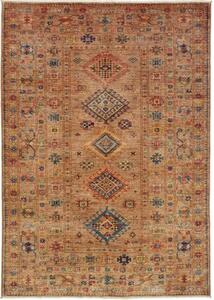 Tappeto Kazak Fine Geometrico Ocra Terracotta 149x211 Cm