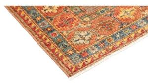 Tappeto Kazak Fine Stilizzato Marrone Rosso 124x186 Cm