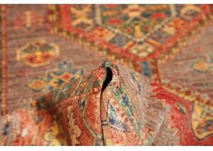 Tappeto Kazak Fine Stilizzato Marrone Rosso 124x186 Cm