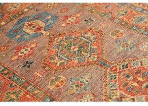 Tappeto Kazak Fine Stilizzato Marrone Rosso 124x186 Cm