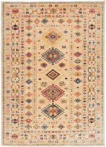 Tappeto Kazak Fine Geometrico Beige Multicolore 150x209 Cm