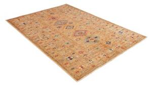Tappeto Kazak Fine Geometrico Beige Blu 149x205 Cm