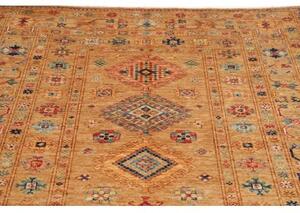 Tappeto Kazak Fine Geometrico Beige Blu 149x205 Cm