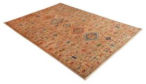 Tappeto Kazak Fine Geometrico Ocra Terracotta 149x211 Cm