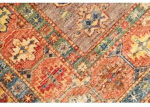 Tappeto Kazak Fine Stilizzato Marrone Rosso 124x186 Cm