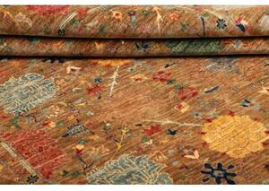 Tappeto Floralia Stilizzato Marrone Ruggine Blu 170x237 Cm