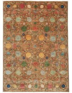 Tappeto Floralia Stilizzato Marrone Ruggine Blu 170x237 Cm