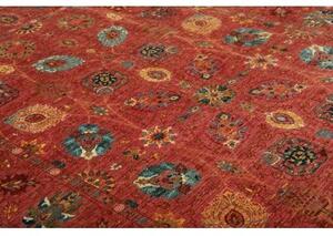 Tappeto Floralia Stilizzato Rosso Ruggine Beige 197x292 Cm
